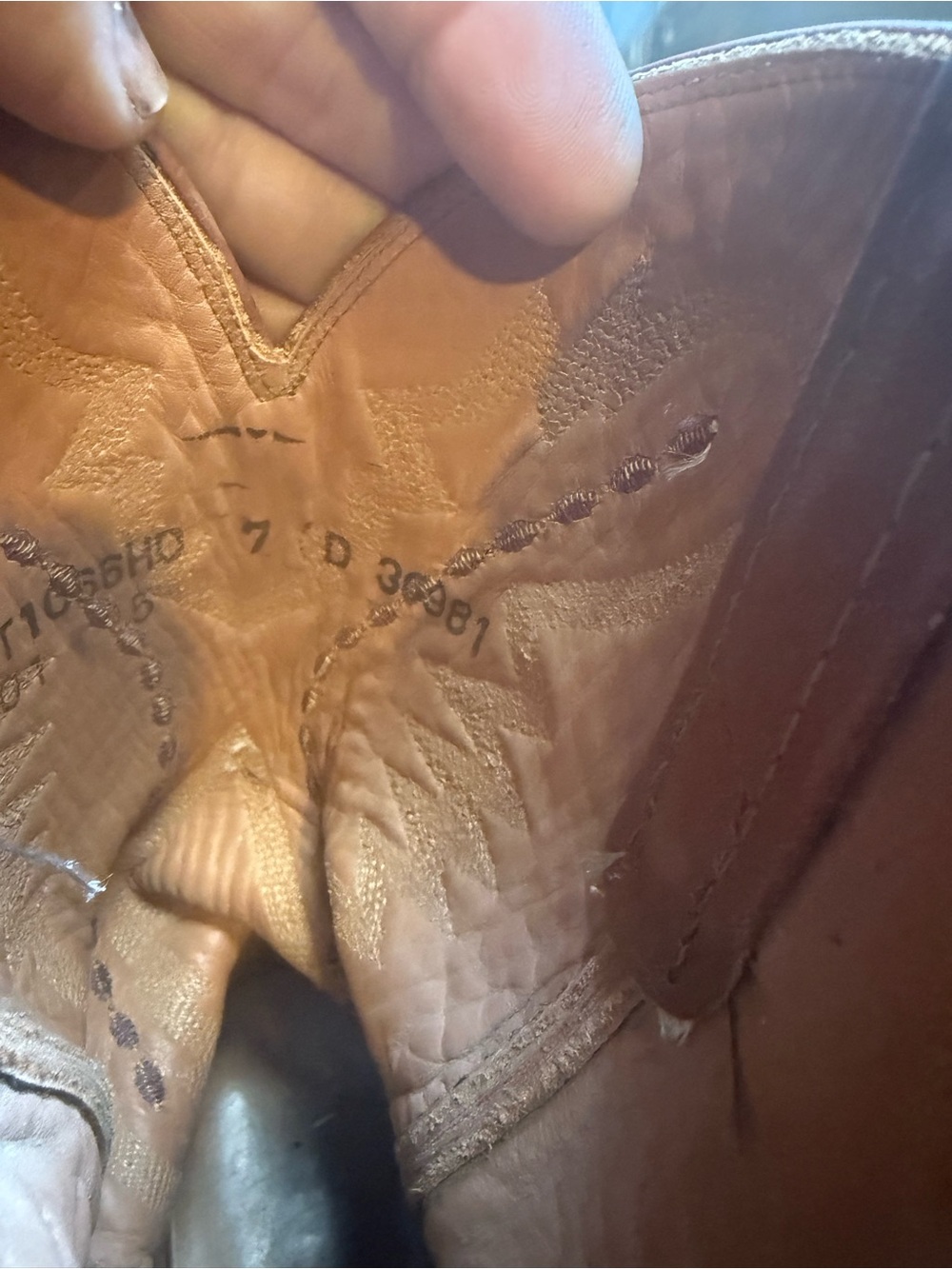Lucchese Brown Ostrich leather Cowboy Boots - Picture 3 of 5